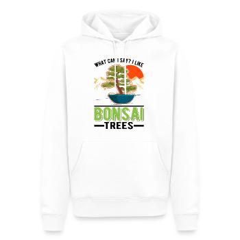 Que puis-je dire que j’aime bonsaï arbres bonsaï arbre - Sweat à capuche Premium bio Homme - blanc - Devant - Nico (187cm)