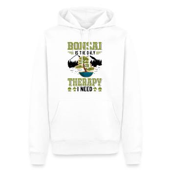 Le bonsaï est la seule thérapie dont j’ai besoin - Sweat à capuche Premium bio Homme - blanc - Devant - Nico (187cm)