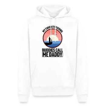 My Favorite Fishing Buddies Call Me Daddy 3 - Men’s Premium Organic Hoodie - white - Front - Nico (187cm)