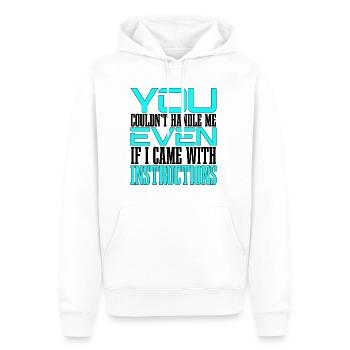 Vous ne pouviez pas me gérer même avec les instructions 2 - Sweat à capuche Premium bio Homme - blanc - Devant - Nico (187cm)