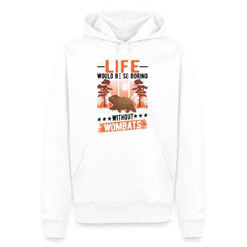 Australischer Wombat - Männer Premium Bio Hoodie - Weiß - Vorne - Nico (187cm)