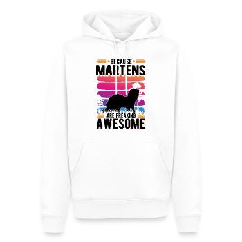 Parce que les Martens sont des Marder géniaux - Sweat à capuche Premium bio Homme - blanc - Devant - Nico (187cm)