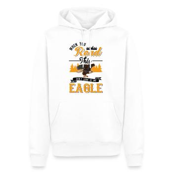 Golden Eagle Gift Eagle Aigle Reproducteur Fauconnier - Sweat à capuche Premium bio Homme - blanc - Devant - Nico (187cm)