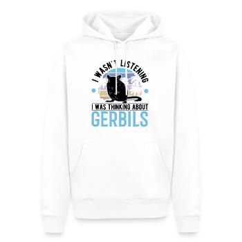 Gerbil Rennratte Rennmaus - Männer Premium Bio Hoodie - Weiß - Vorne - Nico (187cm)
