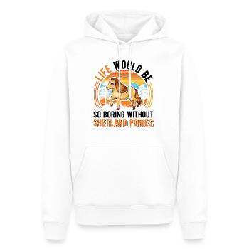 Shetland Pony Cadeau Shetty - Sweat à capuche Premium bio Homme - blanc - Devant - Nico (187cm)
