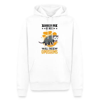 Opossum Cadeau Marsupial Opossum - Sweat à capuche Premium bio Homme - blanc - Devant - Nico (187cm)
