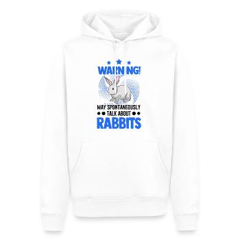 Lapin lapin lapin lapin - Sweat à capuche Premium bio Homme - blanc - Devant - Nico (187cm)