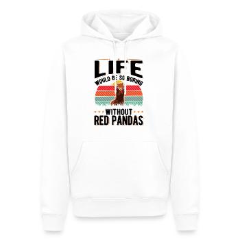 Cadeau panda roux - Sweat à capuche Premium bio Homme - blanc - Devant - Nico (187cm)