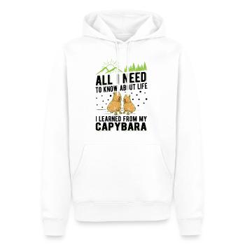 Capybara Wasserschwein Capibara - Men’s Premium Organic Hoodie - white - Front - Nico (187cm)