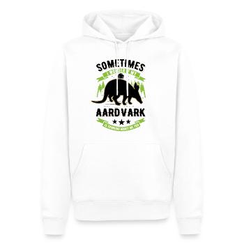 Aardvark Cadeau Aardvark - Sweat à capuche Premium bio Homme - blanc - Devant - Nico (187cm)