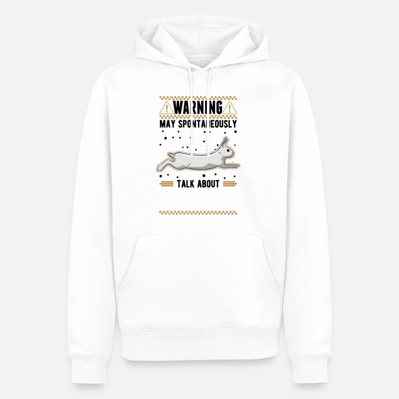 Lapin lapin lapin lapin - Sweat à capuche Premium bio Homme - blanc