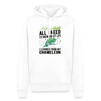 Caméléon Cadeau Caméléon - Sweat à capuche Premium bio Homme - blanc - Devant - Nico (187cm)