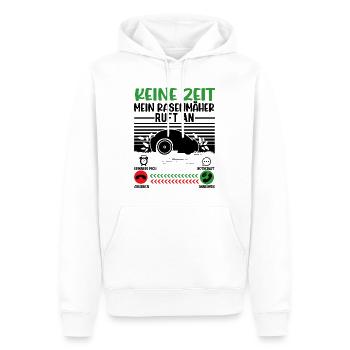 Keine Zeit Mein Mähroboter ruft - Männer Premium Bio Hoodie - Weiß - Vorne - Nico (187cm)