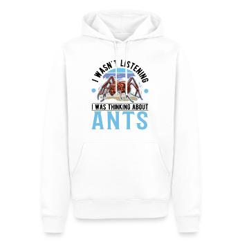 Fourmis Fourmilière Fourmilières Fourmis de feu - Sweat à capuche Premium bio Homme - blanc - Devant - Nico (187cm)