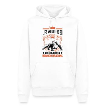Komodowaran Geschenk Komodo Dragon Waran - Männer Premium Bio Hoodie - Weiß - Vorne - Nico (187cm)