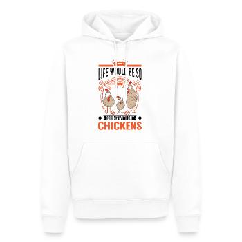Poulets Élevage de poulets Éleveur de poulet - Sweat à capuche Premium bio Homme - blanc - Devant - Nico (187cm)