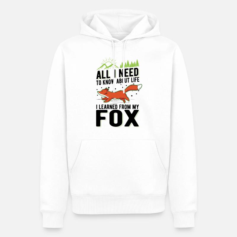 Fuchs Geschenk Rotfuchs - Männer Premium Bio Hoodie - Weiß