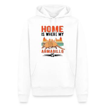 Armadillo Zuhause Gürteltier - Männer Premium Bio Hoodie - Weiß - Vorne - Nico (187cm)