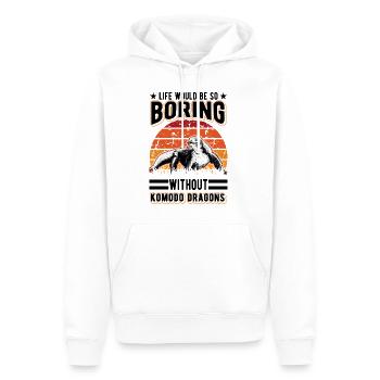 Komodowaran Geschenk Komodo Dragon Waran - Männer Premium Bio Hoodie - Weiß - Vorne - Nico (187cm)