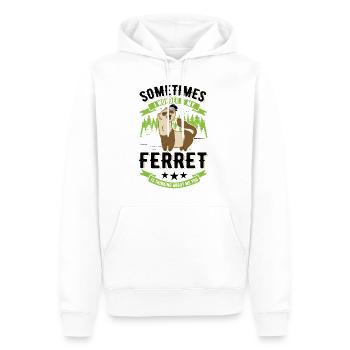 Amoureux du furet Cadeau furet - Sweat à capuche Premium bio Homme - blanc - Devant - Nico (187cm)