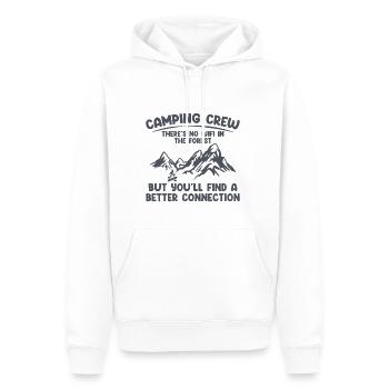 Camping Crew, There's No Wifi In The Forest 2 - Männer Premium Bio Hoodie - Weiß - Vorne - Nico (187cm)