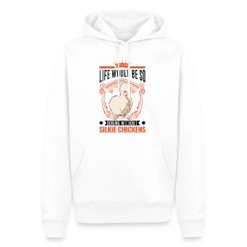 La vie serait tellement ennuyeuse sans Silkie Chickens - Sweat à capuche Premium bio Homme - blanc - Devant - Nico (187cm)