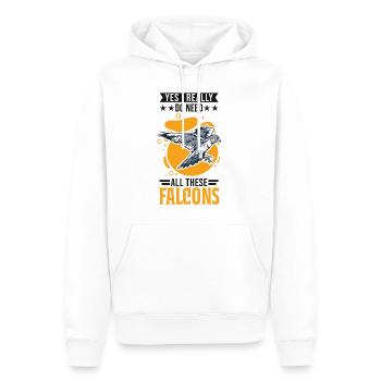 Falcon Gift Falcon Breeding Falcon Breeder Falconer - Men’s Premium Organic Hoodie - white - Front - Nico (187cm)
