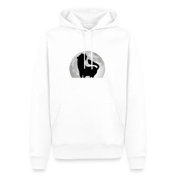 Ferret Moon Ferret Weasel - Sweat à capuche Premium bio Homme - blanc - Devant - Nico (187cm)