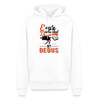 Easily distracted by Degus - Männer Premium Bio Hoodie - Weiß - Vorne - Nico (187cm)