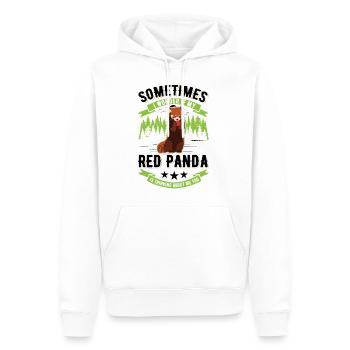Red Panda Cadeau Chat Ours Panda Rouge - Sweat à capuche Premium bio Homme - blanc - Devant - Nico (187cm)