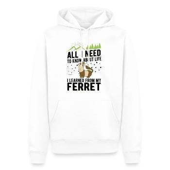 Frettchen Spruch Ferret - Männer Premium Bio Hoodie - Weiß - Vorne - Nico (187cm)