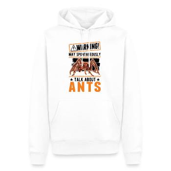 Fourmis d’avertissement fourmis de feu - Sweat à capuche Premium bio Homme - blanc - Devant - Nico (187cm)