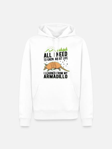 Armadillo Saying Armadillo - Men’s Premium Organic Hoodie - white
