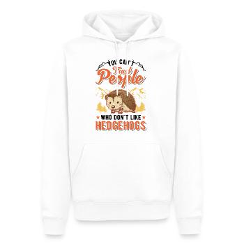 Igel Geschenk Stacheligel - Männer Premium Bio Hoodie - Weiß - Vorne - Nico (187cm)