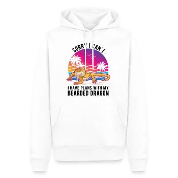 Dragon barbu disant Dragon barbu - Sweat à capuche Premium bio Homme - blanc - Devant - Nico (187cm)