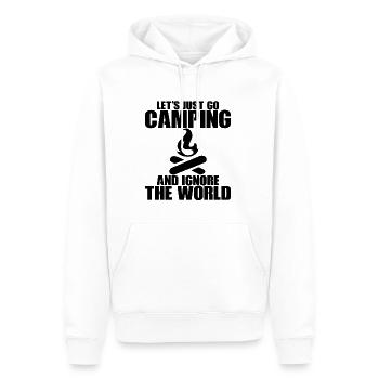 Let's Just Go Camping And Ignore The World - Männer Premium Bio Hoodie - Weiß - Vorne - Nico (187cm)