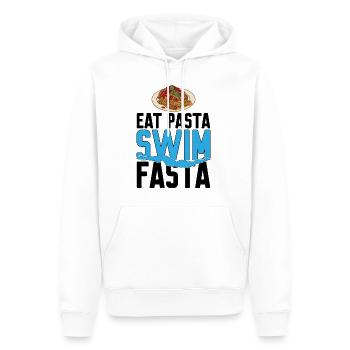 Eat Pasta Swim Fasta 10 - Männer Premium Bio Hoodie - Weiß - Vorne - Nico (187cm)