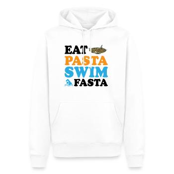 Eat Pasta Swim Fasta 9 - Männer Premium Bio Hoodie - Weiß - Vorne - Nico (187cm)