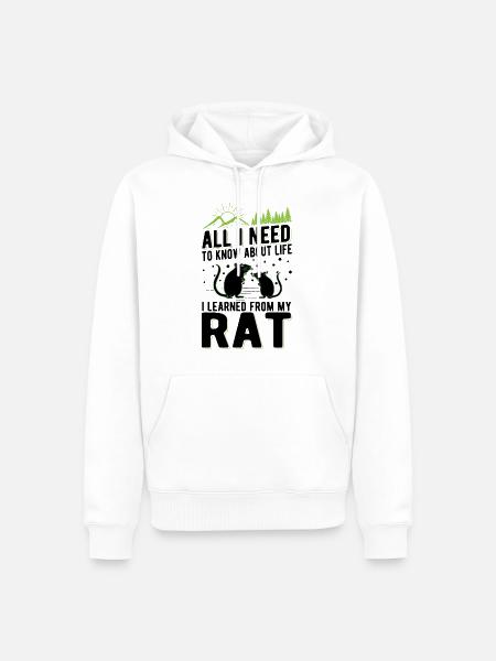 Ratte Hausratte Rattenbesitzer - Männer Premium Bio Hoodie - Weiß