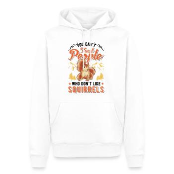 Écureuil Cadeau Écureuil Gris - Sweat à capuche Premium bio Homme - blanc - Devant - Nico (187cm)