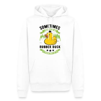 Rubber Duck Gift Squeaky Duck Bathing Duck - Sweat à capuche Premium bio Homme - blanc - Devant - Nico (187cm)