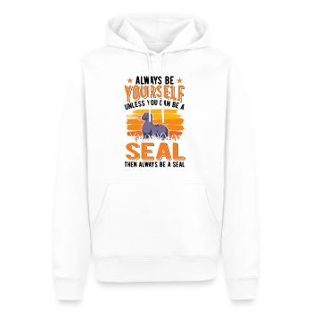 Cadeau de phoque Lion de mer Lion de mer - Sweat à capuche Premium bio Homme - blanc - Devant - Nico (187cm)