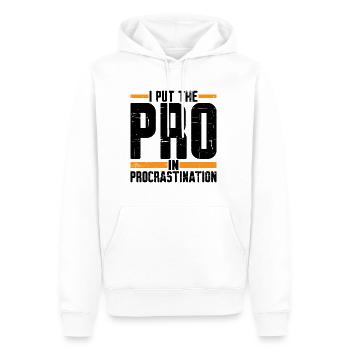 I Put The Pro In Procrastination 5 - Männer Premium Bio Hoodie - Weiß - Vorne - Nico (187cm)