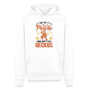 Gecko Geschenk Leopardgecko - Männer Premium Bio Hoodie - Weiß - Vorne - Nico (187cm)