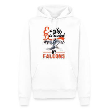 Facilement distrait par les faucons Falkenzüchter Falkner - Sweat à capuche Premium bio Homme - blanc - Devant - Nico (187cm)