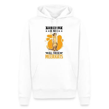 Yes I really do need all these Meerkats - Sweat à capuche Premium bio Homme - blanc - Devant - Nico (187cm)