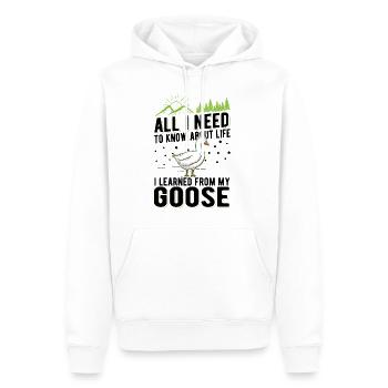 Geese Gift Goose Lovers Goose Breeders - Men’s Premium Organic Hoodie - white - Front - Nico (187cm)