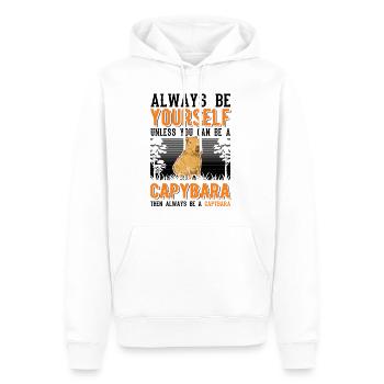 Soyez toujours vous-même Sauf si vous pouvez être un Capybara - Sweat à capuche Premium bio Homme - blanc - Devant - Nico (187cm)