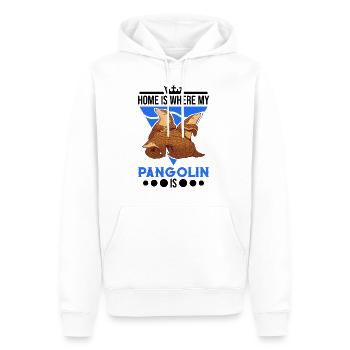 Zuhause ist wo mein Pangolin ist - Männer Premium Bio Hoodie - Weiß - Vorne - Nico (187cm)