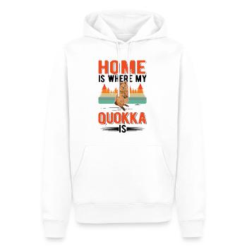 Zuhause ist wo mein Quokka ist - Männer Premium Bio Hoodie - Weiß - Vorne - Nico (187cm)